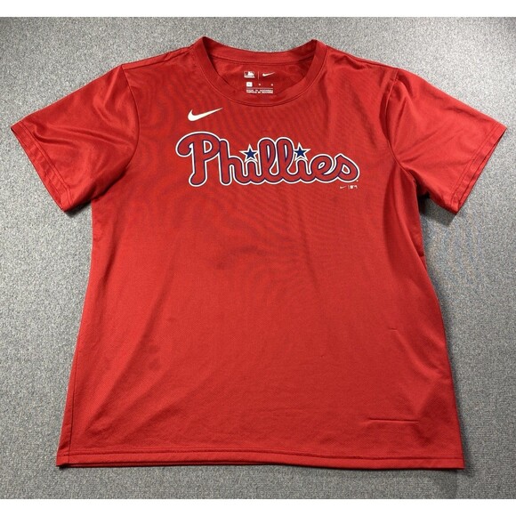 Nike Men's Philadelphia Phillies Red Fuse TEAMMLB T-Shirt SIZE L ( See Pic ) - Picture 1 of 8